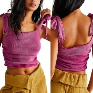 NWT Free People Boulevard Cotton Crop Top